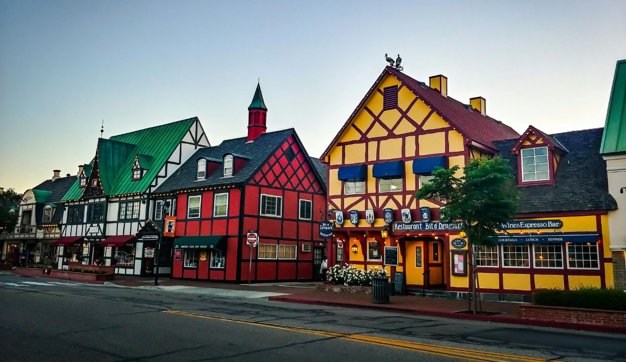 Windmill-lined street, preferably with Danish bakery or clogs visible.