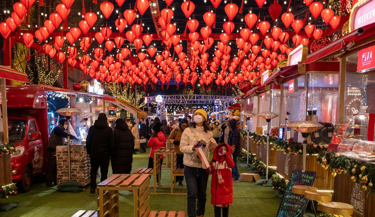 night market food in a lantern-lit alley in Tainan.
