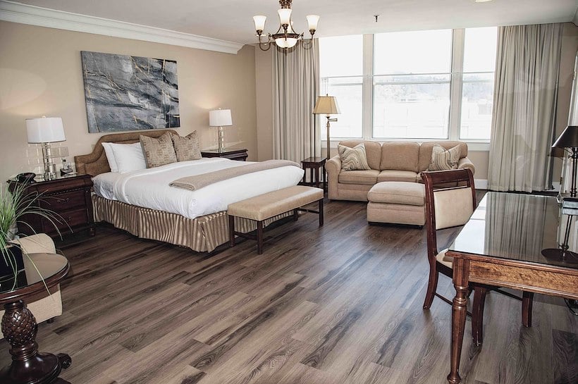 Executive king suite at the Haywood Park Hotel.