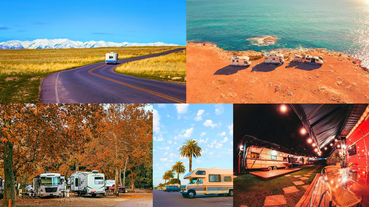 Collage of Dreamy RV Parks With Stunning Views Near Zion National Park
