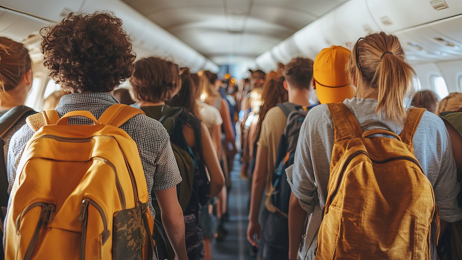 A picture of Passengers that share the same bag i.