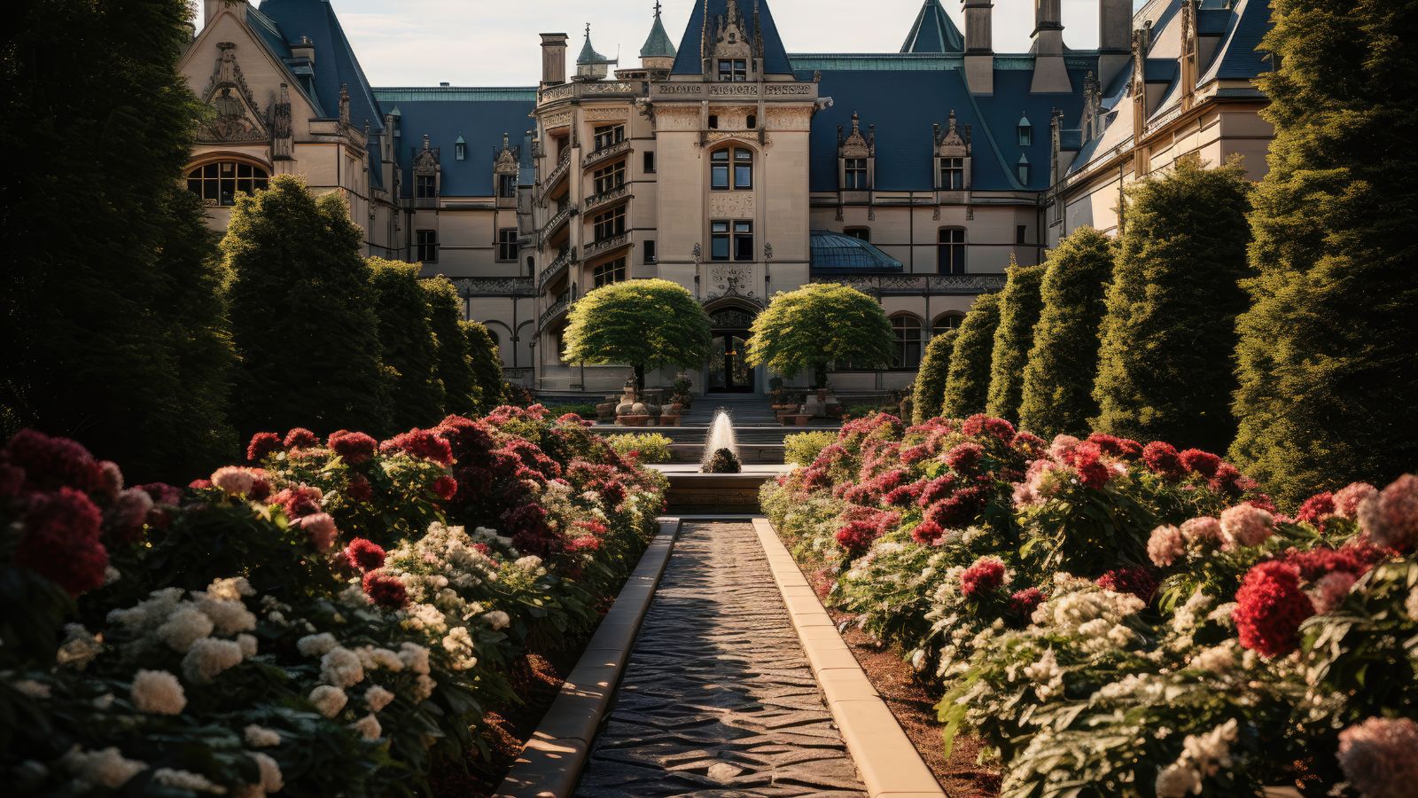 A photo of Biltmore Estate Asheville exterior grounds.