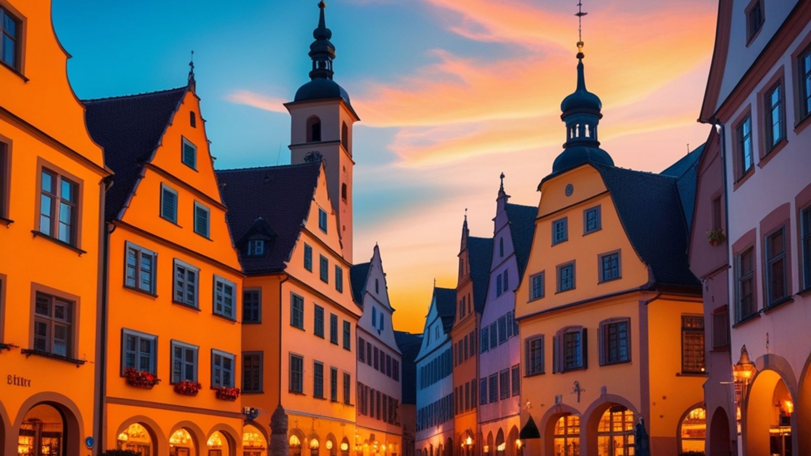 A photo of Historic town square in Germany.