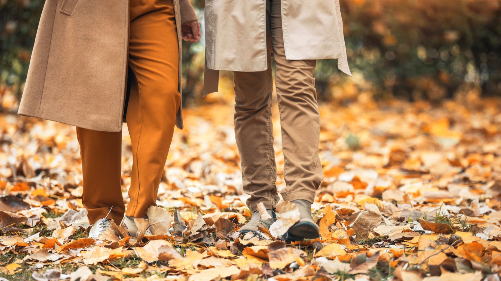 A Cinematic half body picture of a two couple walking.