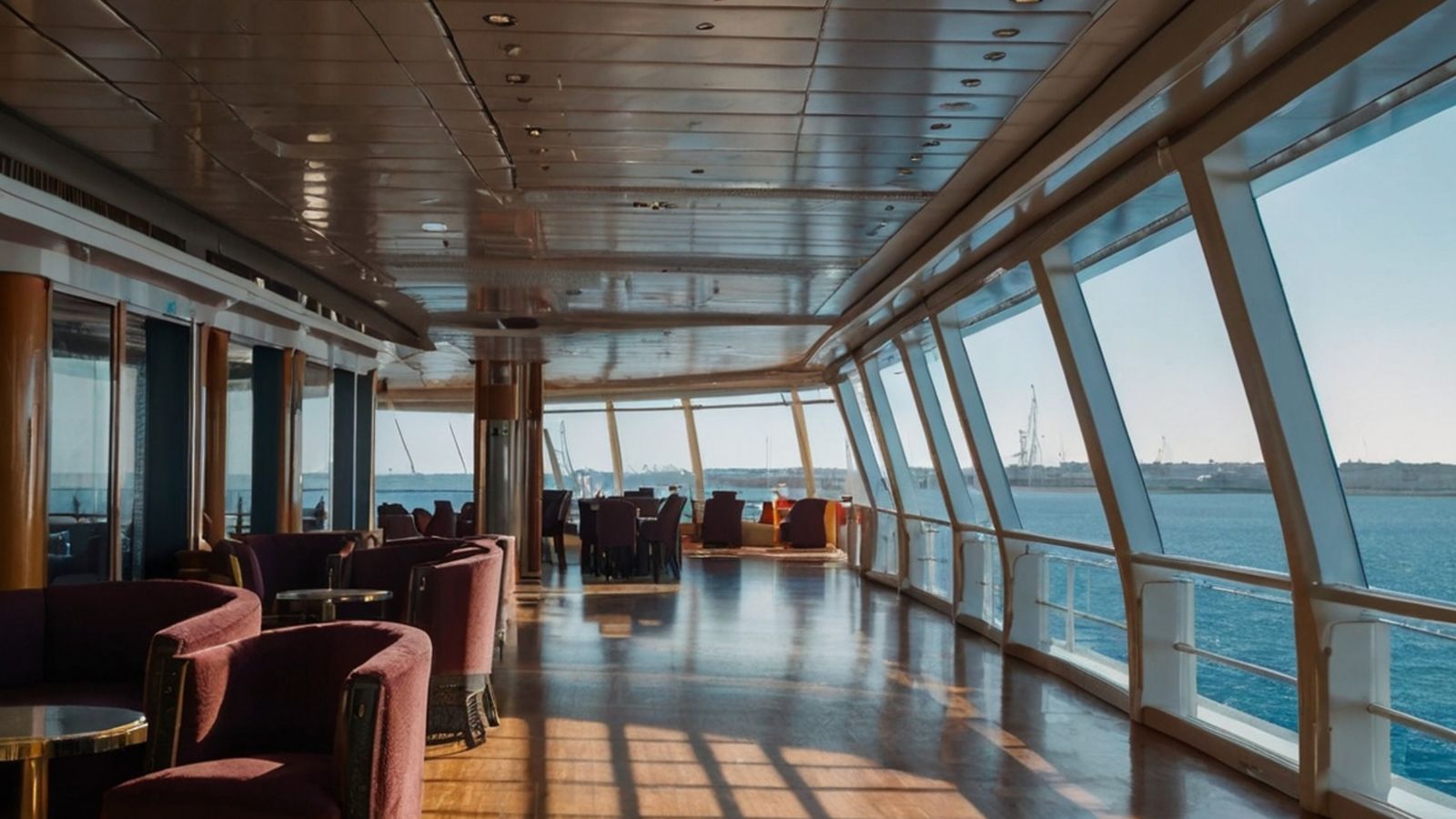 An inside photo of a cruise.
