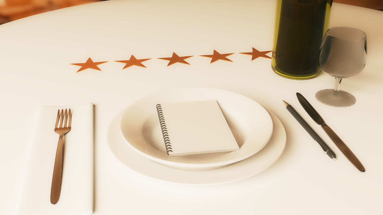 A photo that shows a five star restaurant anticipation.