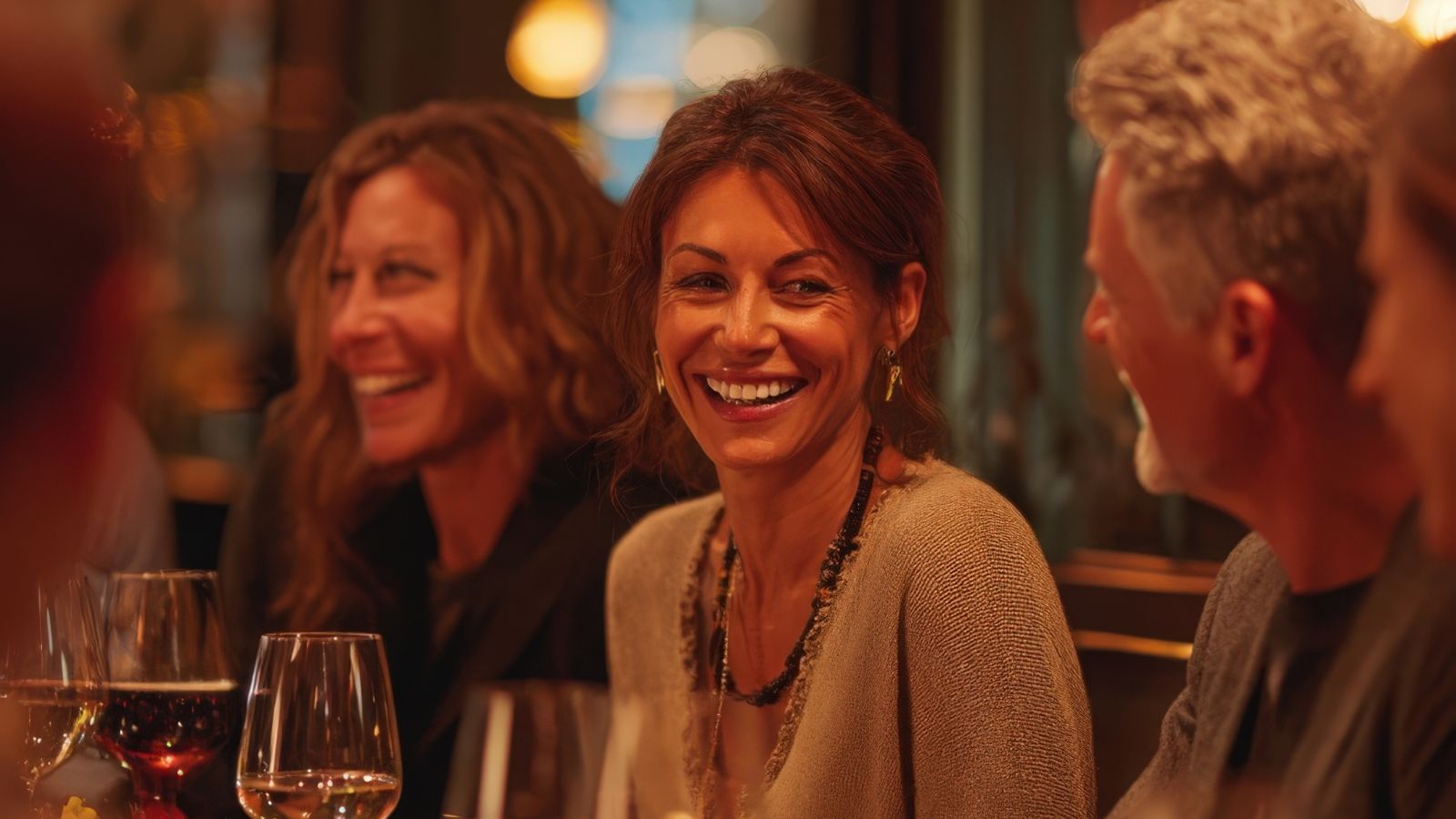 A photo of a Traveler confidently dining.