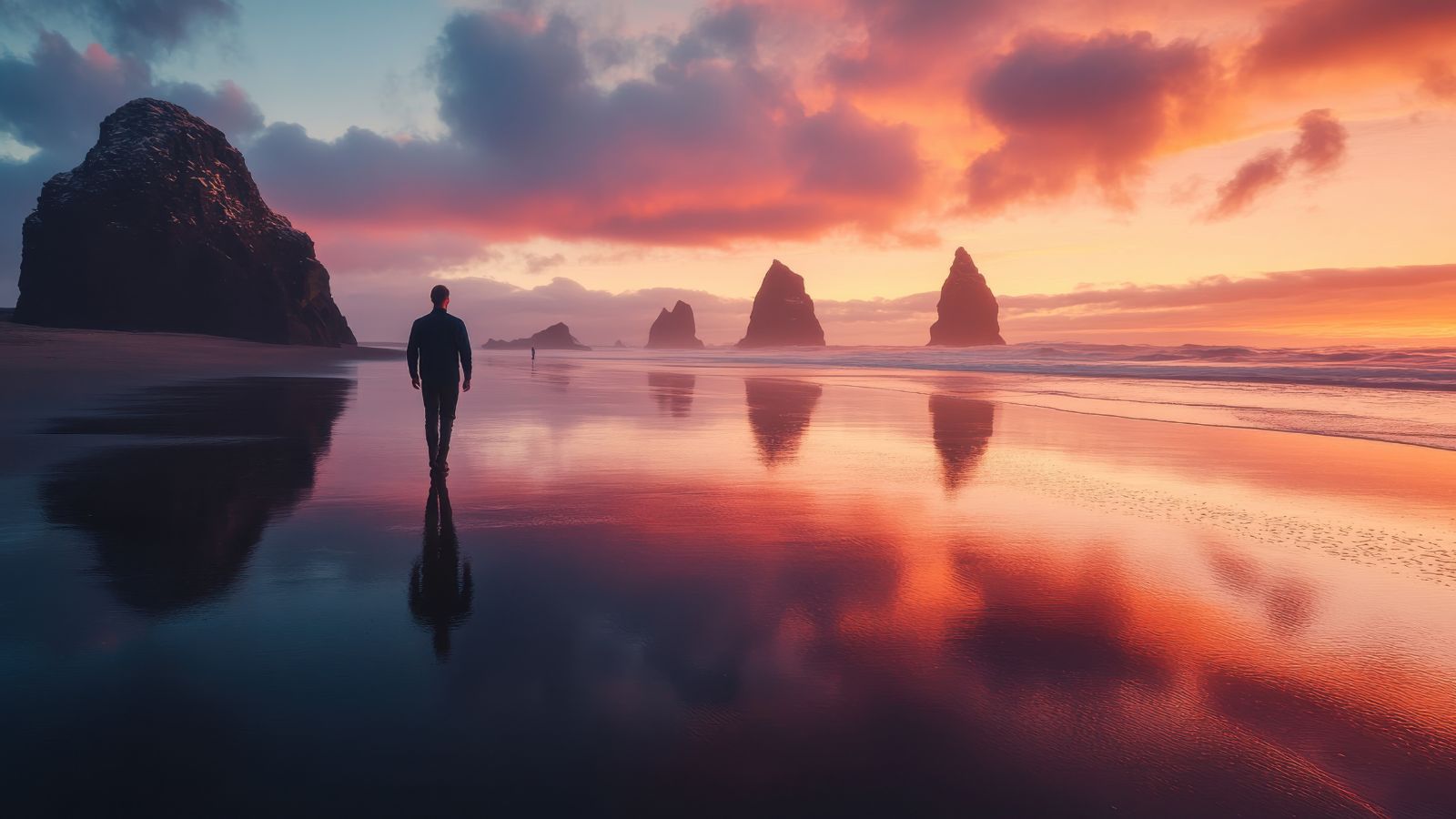 A photo of golden hour in Cannon, Oregon.