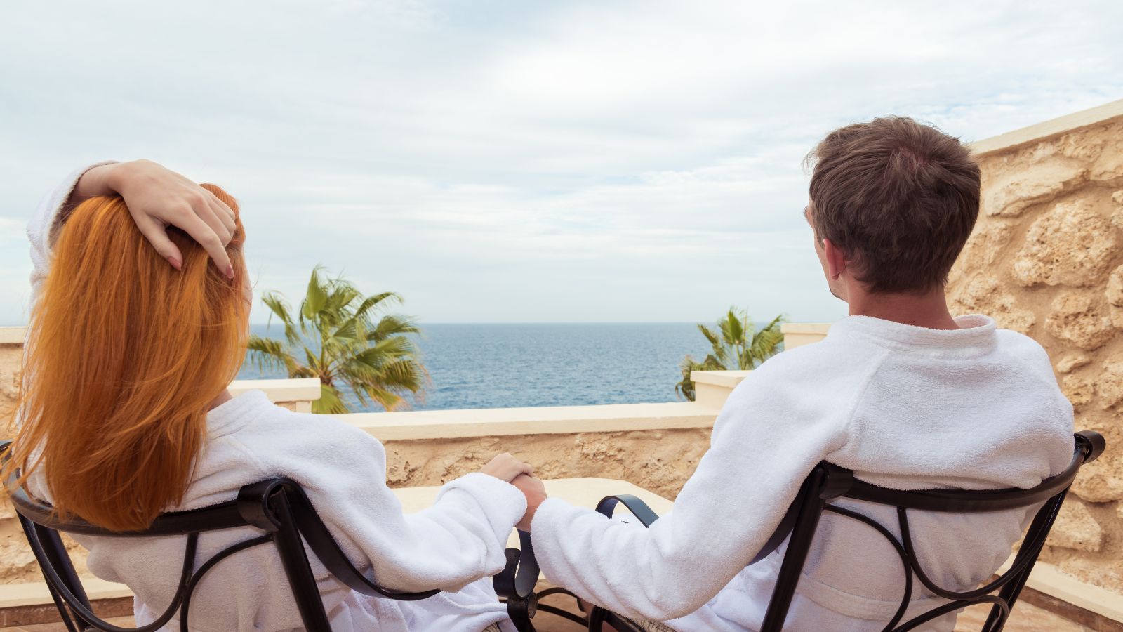 A photo of a couple peacefully resting.