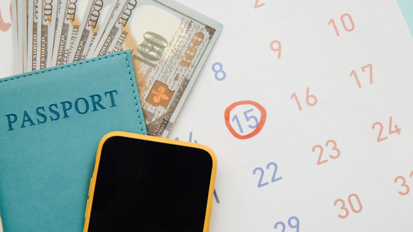 A photo of a Close-up of passport open to photo and expiration date.
