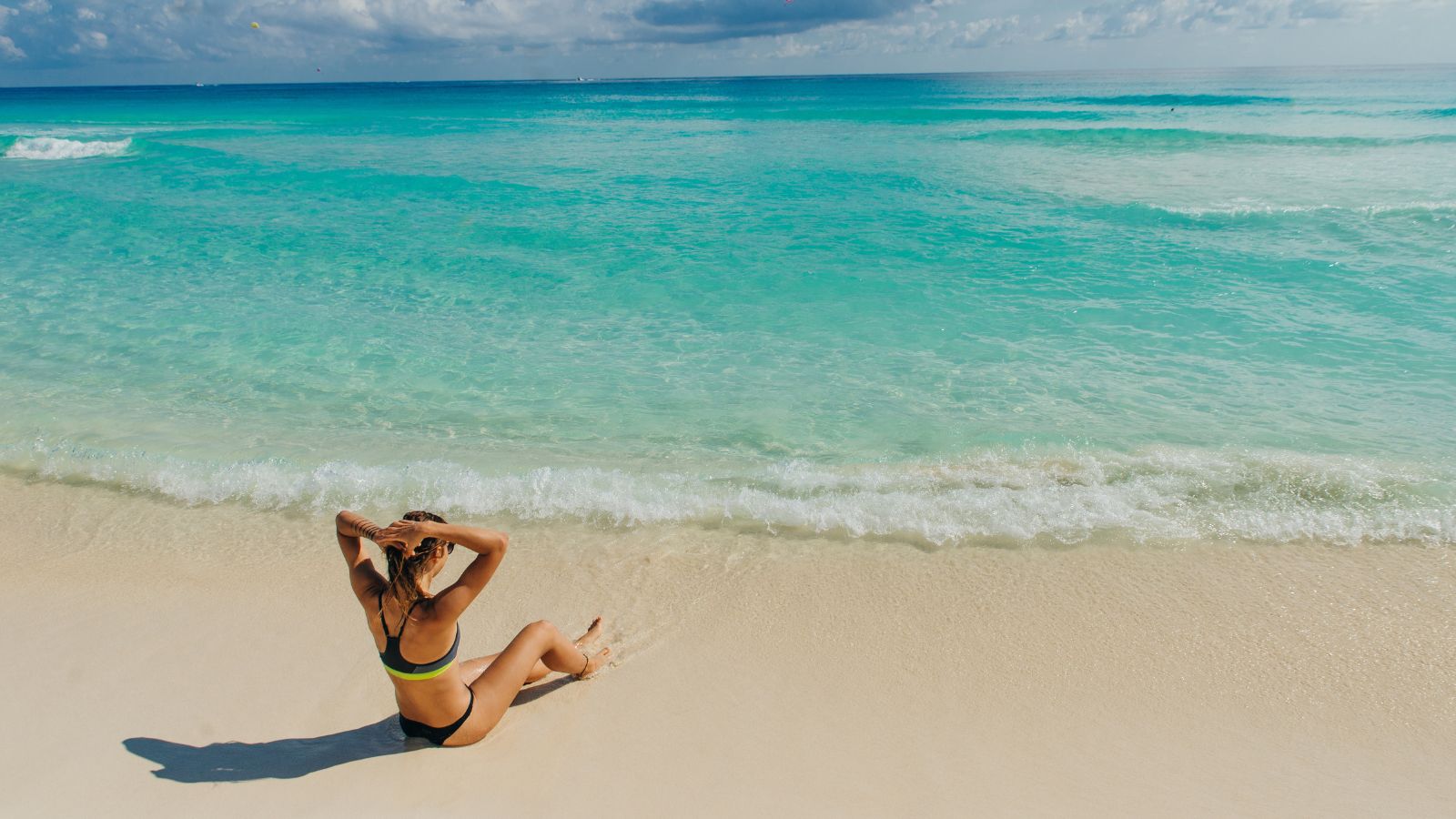 A photo of a Traveler enjoying a calm moment in Cancun.