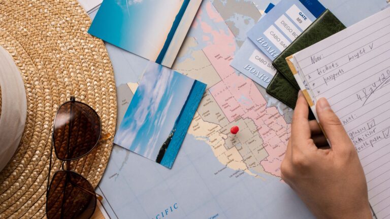 A photo that illustrates a wise travel planning.
