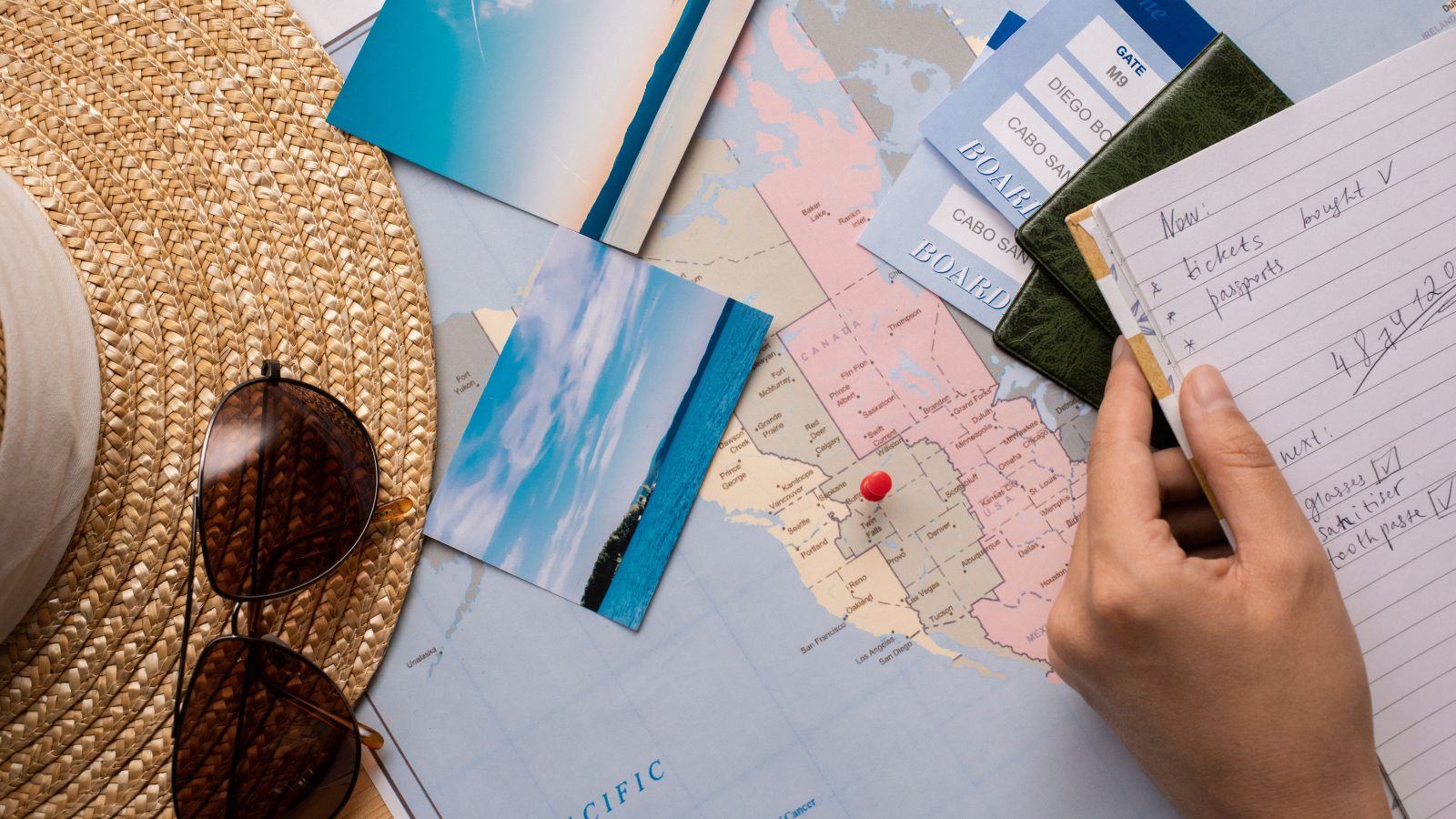A photo that illustrates a wise travel planning.
