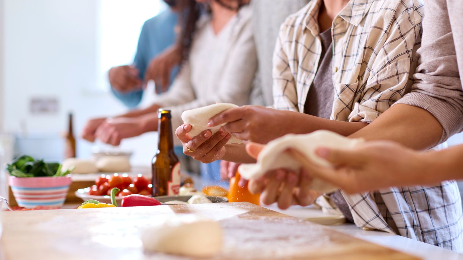 A photo of travelers participating in a group activity in Cabo,