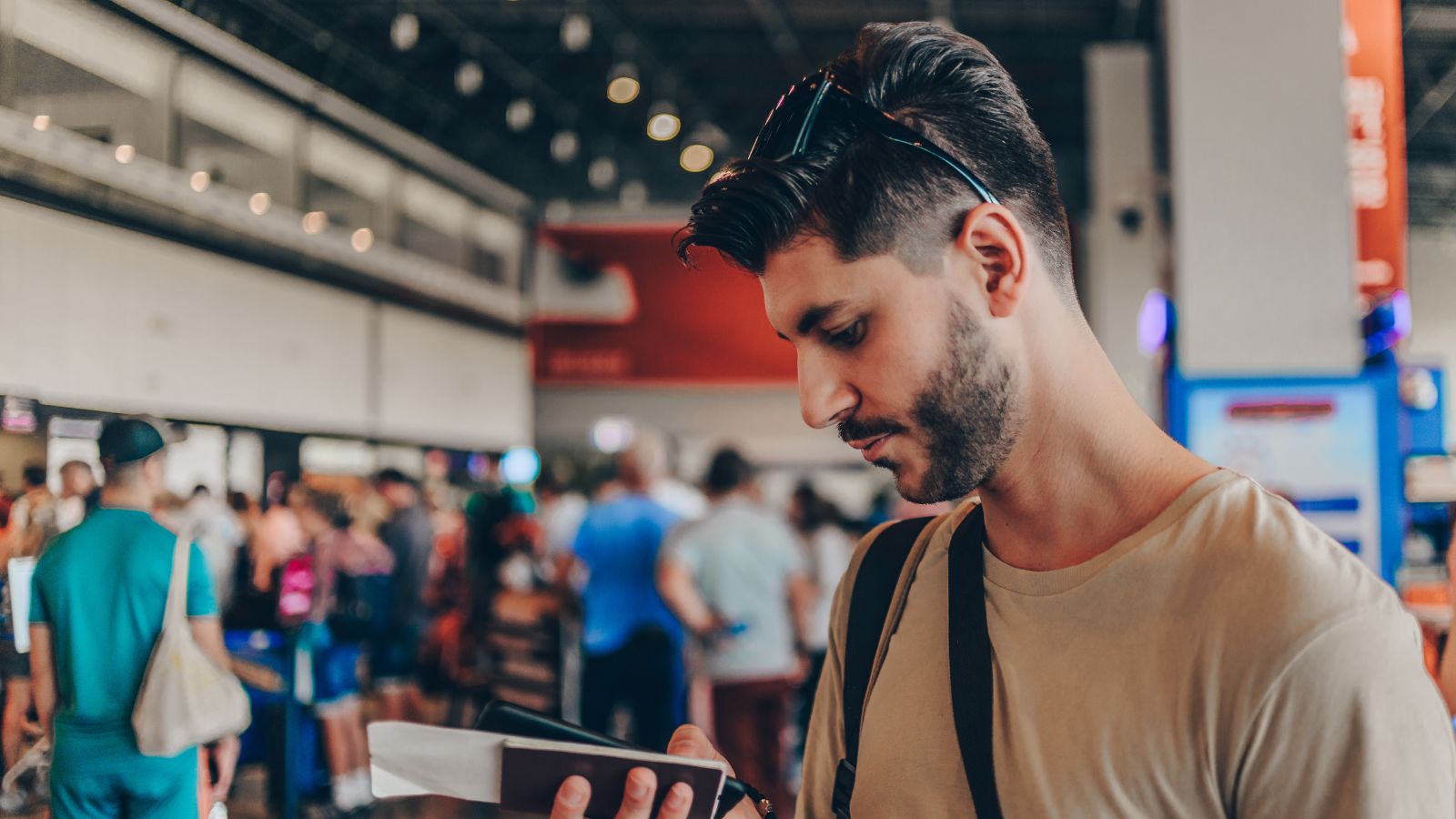A photo of a man holding password.