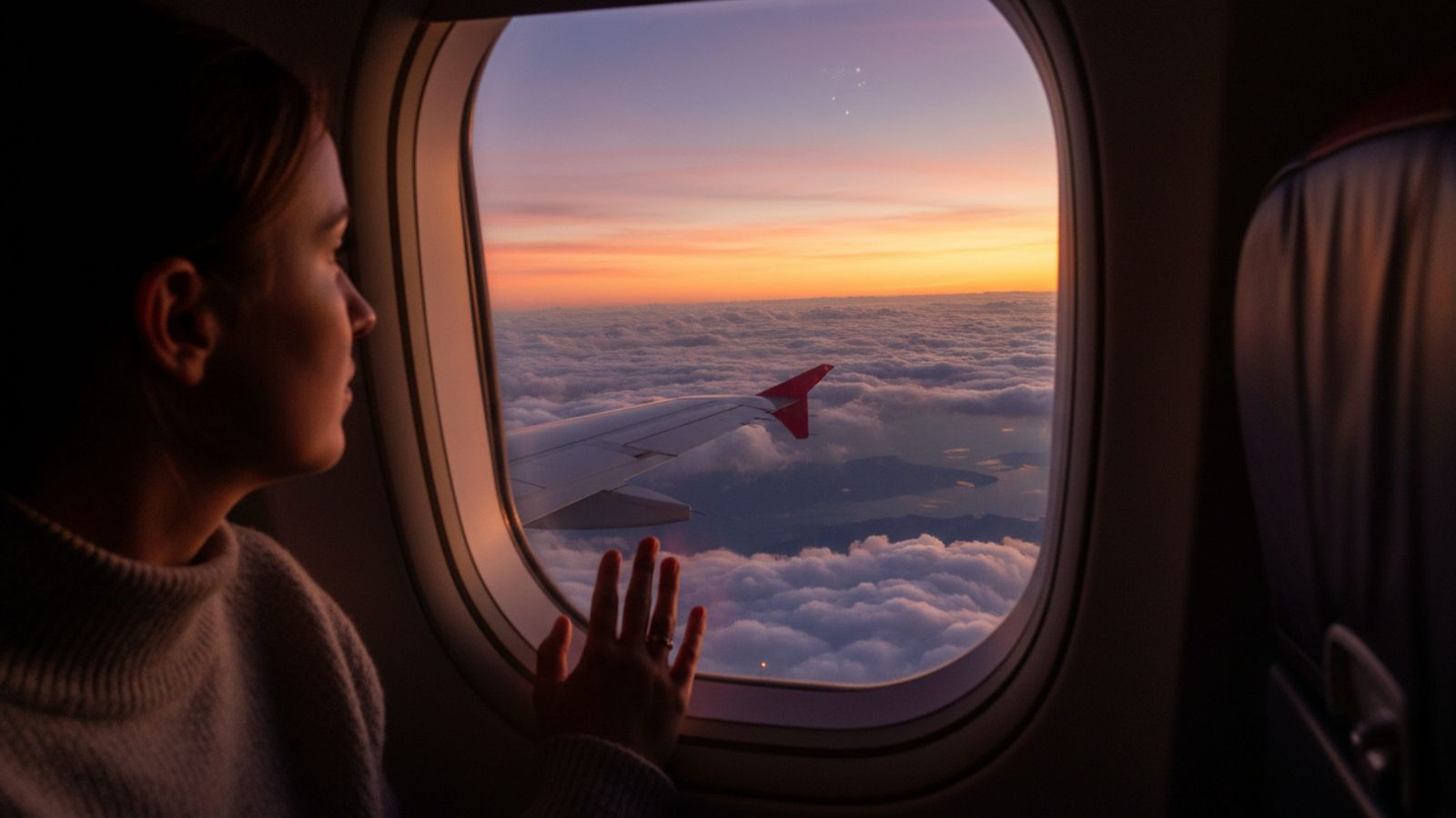 A photo that describe a calm early departure morning.