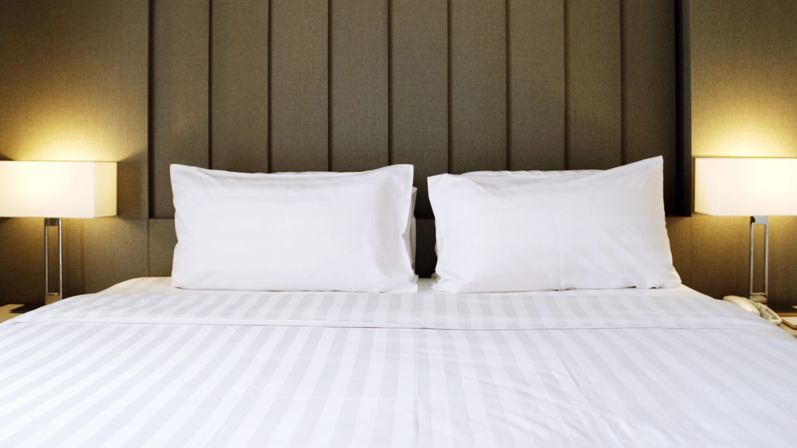 A photo of hotel bed.